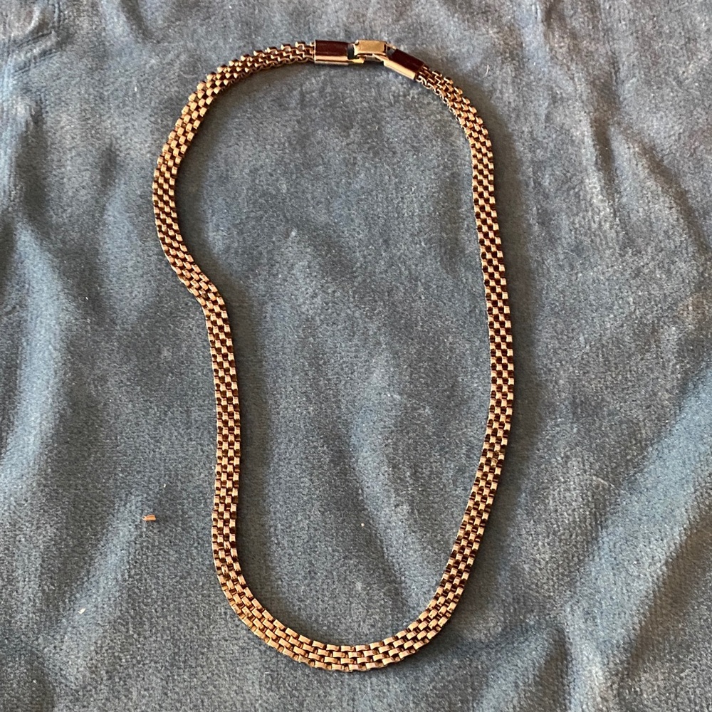Vintage Silver Tone Choker Chain Necklace